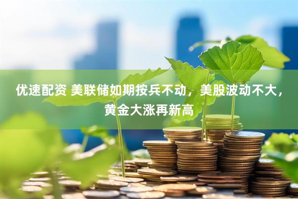 优速配资 美联储如期按兵不动，美股波动不大，黄金大涨再新高