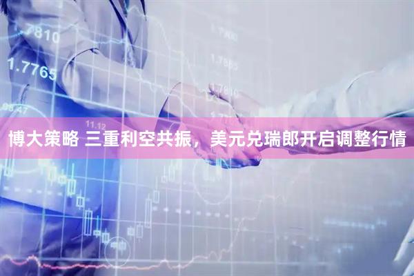 博大策略 三重利空共振，美元兑瑞郎开启调整行情
